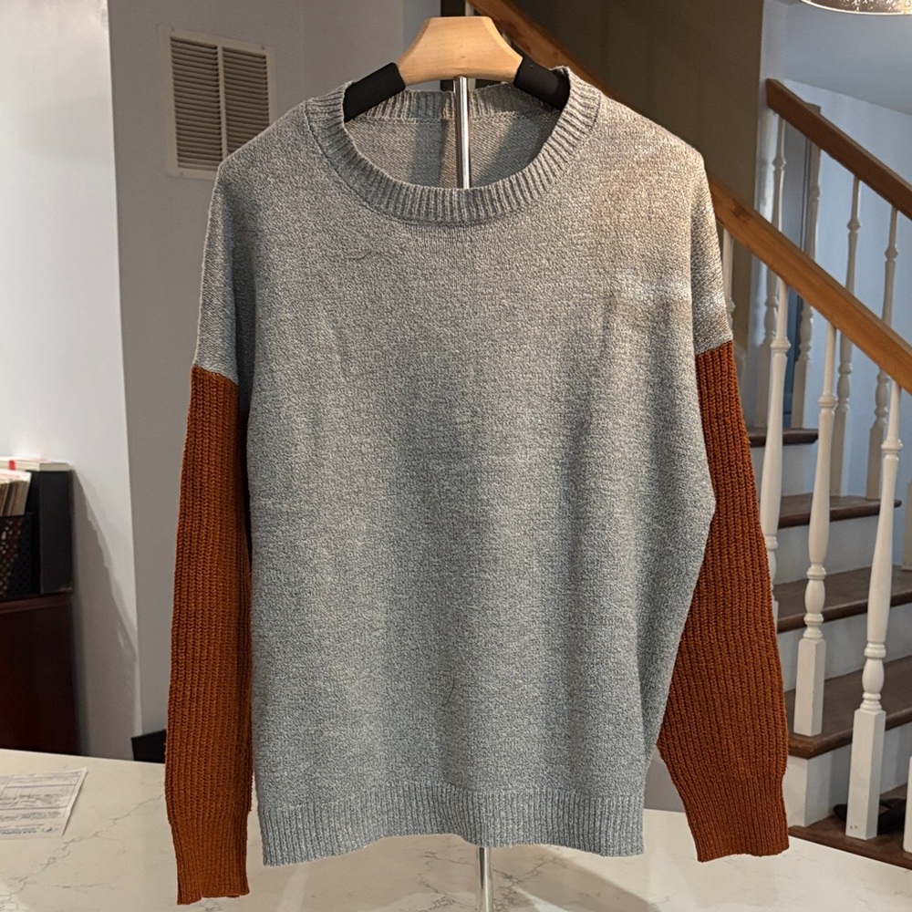 Gray and Brown Men's Sweater